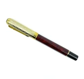 Premium Metal Roller Kahverengi Tükenmez Kalem - Altın Rengi Kapak - 2