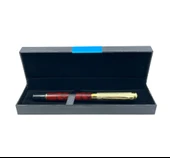 Premium Metal Roller Kahverengi Tükenmez Kalem - Altın Rengi Kapak - 4