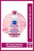 NIVEA Aqua Rose Micellar Gül Suyu Çift Fazlı Makyaj Temizleme Suyu 400ml, Yüz Göz Ve Dudak, Nemlendirici - 1
