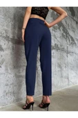 Kadın Dar Paça Klasik Kemerli Yüksek Bel Kumaş Pantolon -k3851 - 8
