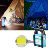 CATA CT-9955 Hazar güneş enerjili LED El Fener şarjlı USB ışıklı lamba - 4