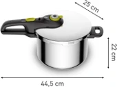 Tefal P25307 Secure 5 Neo Düdüklü Tencere, Paslanmaz Çelik, İndüksiyonlu Tabanlı 6 L (TEŞHİR) - 2