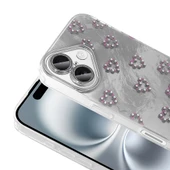 Apple iPhone 16 Plus Kılıf Kamera Korumalı Fiyonk Kalp Figürlü Ponti Kapak - 5