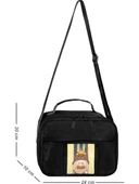 Waddell Kawaii Kore Tarzı Aksesuarlı İlkokul Sırt ve Beslenme Çantası Siyah 25001 thumbnail 4