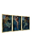 Şahlanan Atlar Triple Miyrem-Cam Tablo - 2