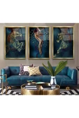 Şahlanan Atlar Triple Miyrem-Cam Tablo - 1