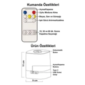 Greentech Masaüstü Şarjlı LED Aydınlatma - Gece Lambası / GT-CL09 - 5