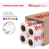 PlanFeyza Bilişim kopya Ozalit  Aydınger (Çizim) Kağıdı  92gr  Rulo 45cm x 150mt (4 Rulo) - 1
