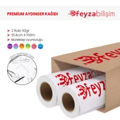 Feyza Bilişim Plankopya Ozalit  Aydınger (Çizim) Kağıdı  92gr  Rulo 91.4cm x 150mt (2 Rulo) - 1