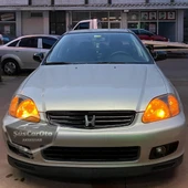 Honda Civic İES EK EJ 1996-2000 Uyumlu Üniversal V2 Laguna Lip Esnek Ön Lip 2 Parça Tampon Altı Dil Karlık Ön Ek - 1