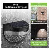 Greentech Güneş Enerjili Duvar ve Çit LED Aydınlatma 4 Adet / GT-SL23 - 4