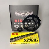 DID BAJAJ PULSAR NS 200 ZİNCİR DİŞLİ SETİ (2014-2023) X-RİNGLİ ZİNCİR (ÇELİK RENK) thumbnail 3