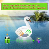 Greentech Güneş Enerjili Renk Değiştiren Ledli Şişme Kuğu / GT-SL24 - 4