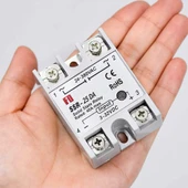 SSR-25DA SSR Röle AC Çıkış DC Tetik  25A AC 24-380V Tek Fazlı Solid State Röle Elektronik Anahtar Termostat Resiztans Motor Lamba Makine thumbnail 2