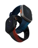 Apple Watch 49mm Ultra 2/1 Kordon Stride Serisi Sınırlı Sayıda Üretim Fluoroelastomer Kauçuk Malzeme  Gri-Kırmızı - 3