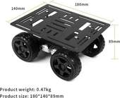 Lewansoul 4WD Robot Şasi Kiti Akıllı Şasi Arabası - 6
