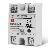 SSR-25AA SSR Röle Ac Çıkış Ac Tetik  25A Ac 24-380V Tek Fazlı Solid State Röle Elektronik Anahtar Termostat Resiztans Motor Lamba Makine thumbnail 6