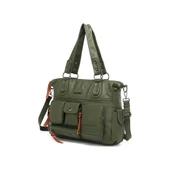 Yıkama Deri Omuz Askılı Kadın Çantası 21K Barcelona 1926 - 4