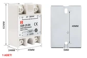 SSR-25DA SSR Röle AC Çıkış DC Tetik  25A AC 24-380V Tek Fazlı Solid State Röle Elektronik Anahtar Termostat Resiztans Motor Lamba Makine thumbnail 1