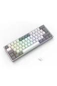 Redragon K616 Fizz PRO RGB Red Switch 2.4GHz Kablosuz Türkçe Mekanik Oyuncu Klavyesi Beyaz, Gri - 5