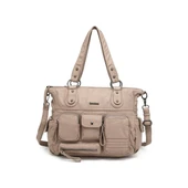 Yıkama Deri Omuz Askılı Kadın Çantası 21K Barcelona 1926 thumbnail 1