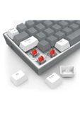 Redragon K616 Fizz PRO RGB Red Switch 2.4GHz Kablosuz Türkçe Mekanik Oyuncu Klavyesi Gri, Beyaz - 7