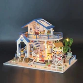 GuDoQi 1:24 Ölçekli DIY Minyatür Oyuncak Ev Seti Müzikli - 6