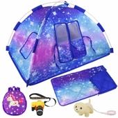 Ecore Fun 5 Parça Bebek Kamp Çadırı Seti - 1