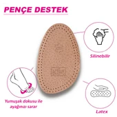LT04 - Deri Pençe Destek | Numara Küçültme, Ayakkabı Daraltma, Koku Önleyici Ve Ter Emici Ayak Pedi - 6