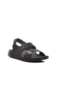 Ayakmod Siyah Erkek Düz Sandalet 80-954 M - 3
