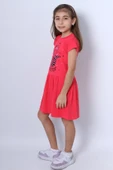 KIZ ÇOCUK ELBİSE FIRFIRLI KEDİCİK BASKILI A18 thumbnail 3