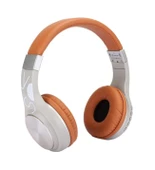 SY-BT1607 Bluetooth 5.3 Kulaküstü Katlanabilir Mikrofonlu Kulaklık Kablosuz SD Kart Girişi Aux Beyaz - 1