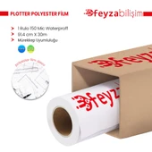 Feyza Bilişim  Plotter Polyesteri İnkjet Waterprof (Diazo)Kağıdı 150 Micron Rulo 91.4cm x 30mt(1 Rulo) - 1