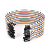 30cm 40 Pin Dişi Dişi Dupont Kablo  Ayrılabilir 2.54mm 10 Renk Breadboard Atlama Kablosu Jumper Test Prototip Deneme Devre Bağlantı Tel thumbnail 7