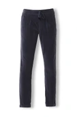 Erkek Kadife Boyfriend Pantolon , Slim Fit Rahat Kesim Beli Bağlamalı Yan Cepli Jogger Pantolon - 6