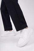 Muggo MORTA Kalın Taban Bağcıklı Hakiki Deri Erkek Günlük Sneaker Spor Ayakkabı - 6