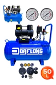 DAFLONG Profesyonel Hızlı Motor 50LT SESSİZ YAĞSIZ HAVA KOMPRESÖRÜ - 1