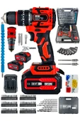 DAFLONG ÖZEL SERİ  84 PARÇA KÖMÜRSÜZ GÜCLENDİRİLMİŞ MOTOR DARBELİ ŞARJLI MATKAP - 2