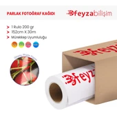 Feyza Bilişim  Microporous (Satin) Yarı Mat Fotoğraf Kağıdı Waterprof 200gr 152cm x30mt (1 Rulo) - 1