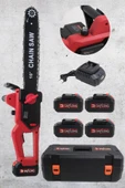 DAFLONG 4 Bataryali 2 Adet Şarj Ci̇hazli Otomati̇k Yağlama Şarjli 16inch Yeni̇ Nesi̇l Odun Kesme Maki̇na- - 1