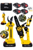 DAFLONG YENİ NESİL KÖMÜRSÜZ MOTOR OTOMATİK YAĞLI 4 BATARYALI 2'Lİ MAKAS+DAL BUDAMA SETİ - 2