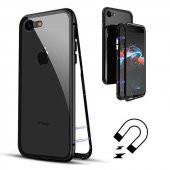 Apple iPhone SE 2020 Kılıf Zore Devrim Mıknatıslı Cam Kapak - 4