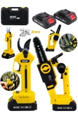DAFLONG YENİ NESİL KÖMÜRSÜZ MOTOR OTOMATİK YAĞLAMALI 2'Lİ MAKAS+DAL BUDAMA SETİ-S - 2
