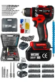 DAFLONG PRO ÖZEL SERİ 84 PARÇA KÖMÜRSÜZ ŞARJLI MATKAP-KRMZ - 1