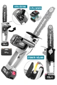 DAFLONG YENİ NESİL KÖMÜRSÜZ 12 INCH DİJİTAL GÖSTERGELİ OTOMATİK YAĞLAMALI ODUN-DAL BUDAMA MAKİNASI-W - 1