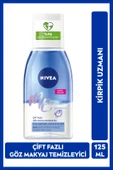 NIVEA Çift Fazlı Göz Makyaj Temizleyici 125ml,Hassas Kirpik Bakımı, Suya Dayanıklı Makyajı Çıkarır - 1