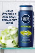 NIVEA MEN Erkek Duş Jeli Energy 500ml, Komple Bakım, Vücut Saç Yüz, Nane Özleri, Ferah Cilt Hissi thumbnail 2