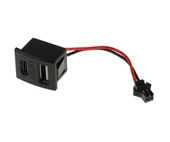 Type-C / Usb A Dişi Soket Kavisli  2 Pin 10cm Kablo Jst Çift Usb 5V 2A Panel Montaj Cep Telefonu Tablet Led Lamba Şarj Adaptör Fan thumbnail 4