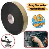 Yapışkanlı Araç Oto Ses Isı Yalıtım İzolasyon Bandı Bant Epidyen Sünger En 30 mm Kalın 4 mm 10 Metre - 1
