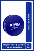 NIVEA Creme 75ml, Yoğun Nemlendirici, Bakım Yapan Koruma, Eucerit, Yumuşak Ve Pürüzsüz Cilt, El Yüz Vücut thumbnail 1